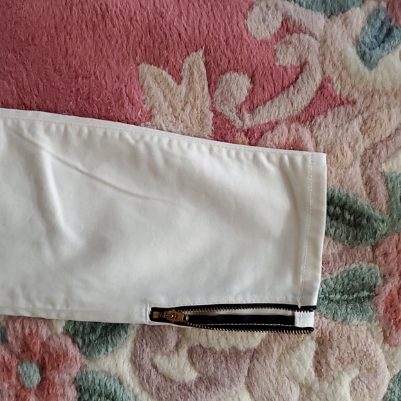 Banana Republic Size 0 Petite Ivory Slim Pants - Picture 2 of 9